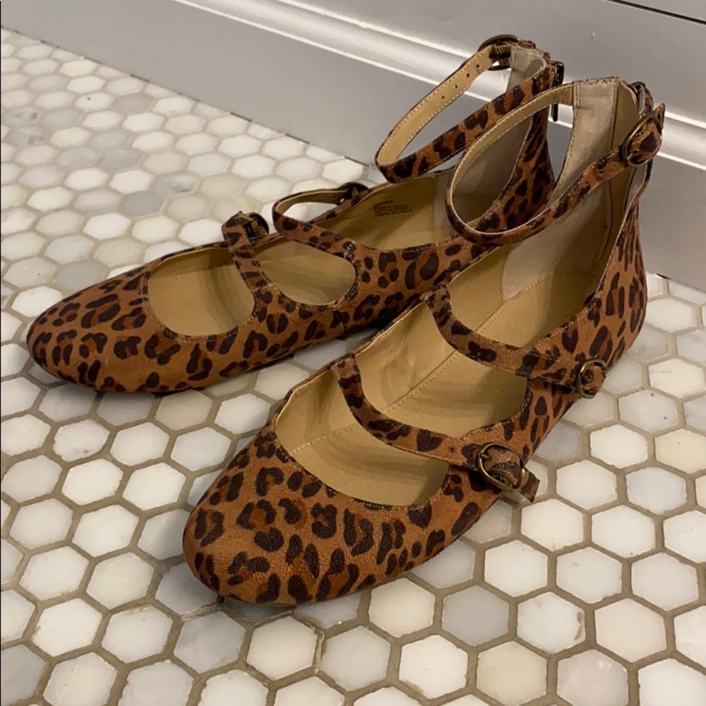 Animal print flats.